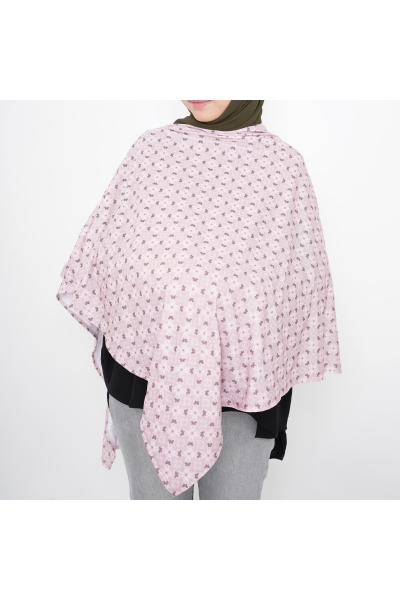 Nursing Cover Printed Cotton Spandex in Pink